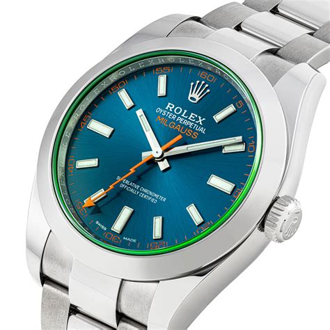 milgauss rolex blue dial|rolex milgauss z blue.